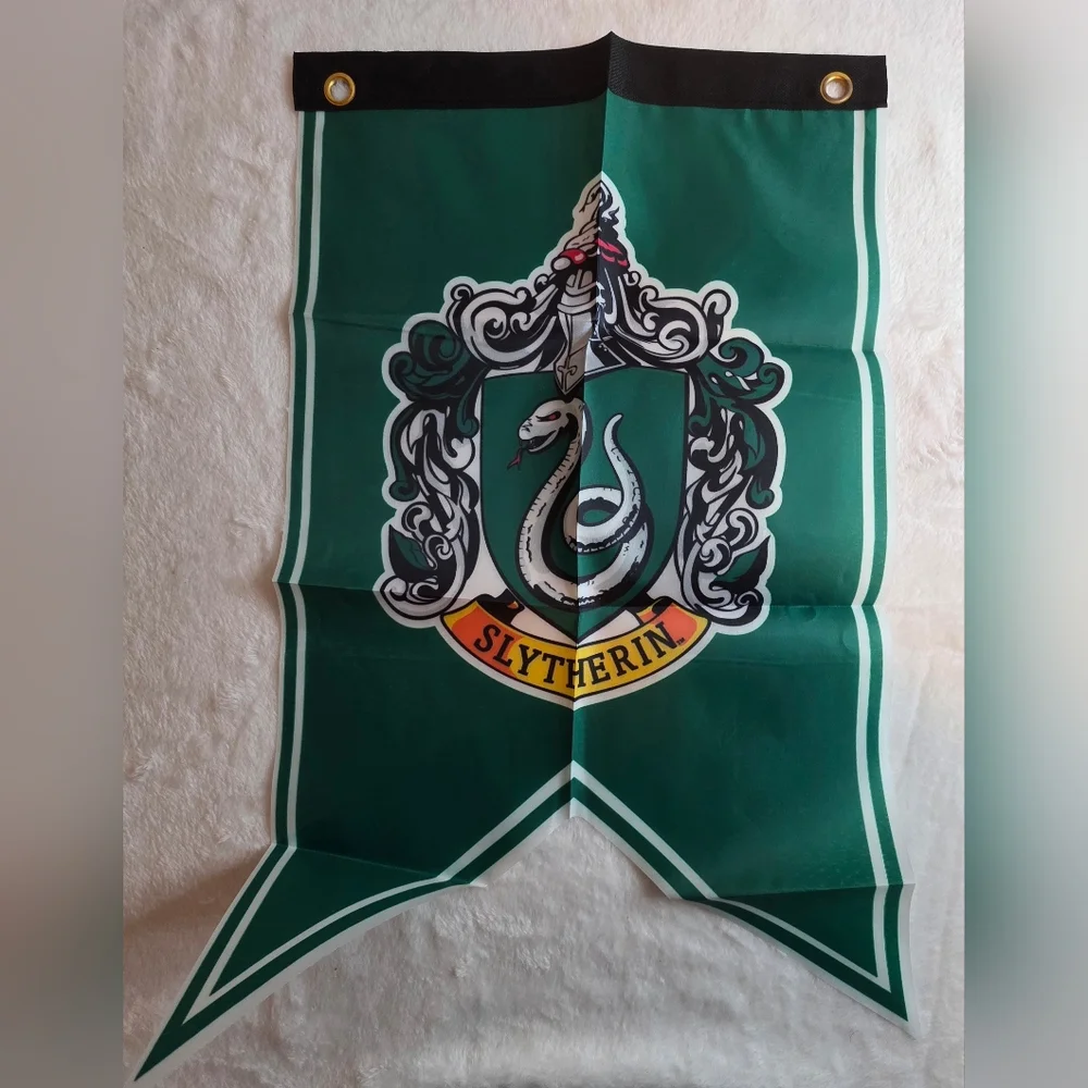 Harry Potter Slytherin House Banner Wall Flag Hogwarts Decor
